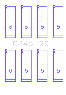 King Engine Bearings Honda D17A1/2 1.7L 16V (Size +0.75mm) Connecting Rod Bearing Set - CR4512SI0.75