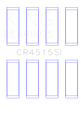 King Ford/Mazda 2.0L Duratec (Size +0.25) Silicon Bi-Metal Aluminum Rod Bearing Set - CR4515SI0.25