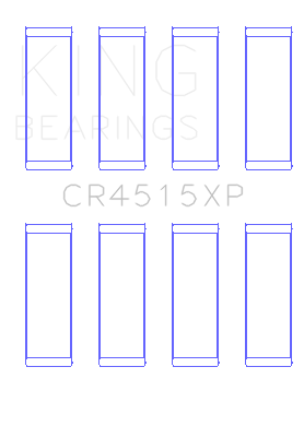 King Ford/Mazda Duratec 121ci 2.0L 16V (Size 0.25) Connecting Rod Bearings (Set of 4) - CR4515XP0.25
