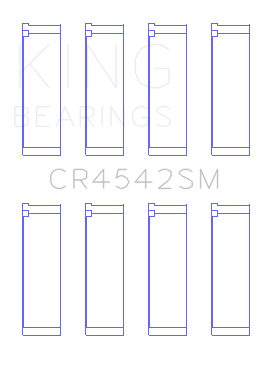 King Engine Bearings Honda K-Series (Except A3)/16V 2.0L/2.3L/2.4L (Size +0.25mm) Conrod Bearing Set - CR4542SM0.25