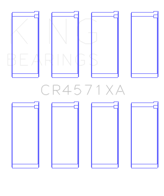 King Engine Bearings Mitsubishi 4D56 (Size +0.75mm) Connecting Rod Bearing Set - CR4571XA0.75