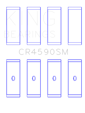 King Volkswagen AMB/BYK/BBX (Size .5mm) Performance Rod Bearing Set - CR4590SM0.5