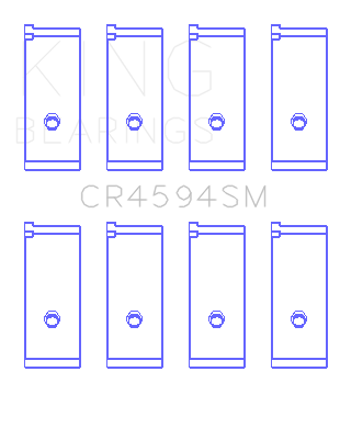 King Engine Bearings Suzuki M16A (Size +0.50mm) Connecting Rod Bearing Set - CR4594SM0.5