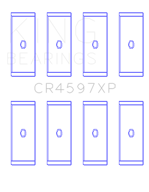 King Volkswagen 1781cc Turbo/1984cc (Size .026) Connecting Rod Bearings (Set of 4) - CR4597XP.026