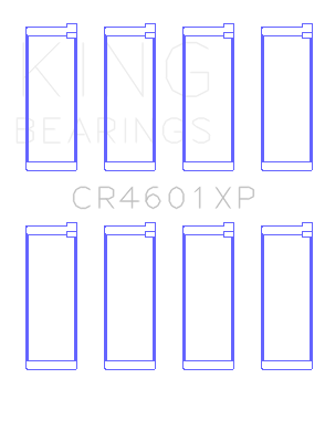 King Lancia HF Integrale 2.0L 8v/16v (Size +0.25mm) Connecting Rod Bearing Set (Set of 4) - CR4601XP0.25