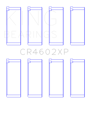 King Engine Bearings Peugeot 1.9L/2.0L Xu9 Xu10 (Size +0.25mm) Connecting Rod Bearing Set - CR4602XP0.25