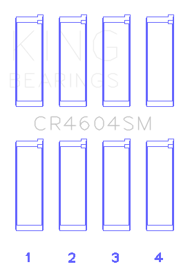 King Engine Bearings Ford 2.3L Duratec Mazda L3-Vdt Mzr Turbo (Size +0.25mm) Conrod Bearing Set - CR4604SM0.25