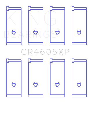 King Engine Bearings Suzuki G13A/G13B/G13Ba/G13Bb (Size +0.50mm) Connecting Rod Bearing Set - CR4605XP0.5