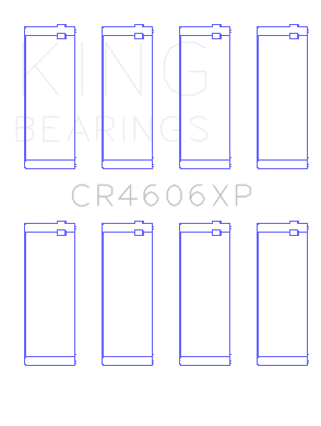 King Saab B204/B205/B234/B235 (Size STD) Performance Rod Bearing Set - CR4606XP