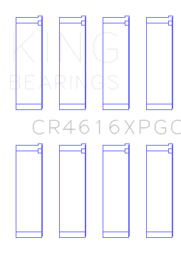 King Subaru Fa20/ Toyota 4U-GSE (Size 0.05) Connecting Rod Bearing Set - CR4616XPGC0.5
