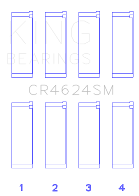 King Hyundai G4KE / G4KC Rod Bearings (Set of 4) - CR4624SM