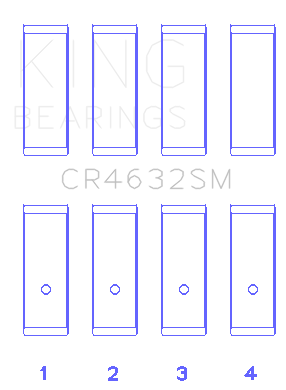 King Engine Bearings Nissan Hr15/16DE (Size +0.50mm) Connecting Rod Bearing Set - CR4632SM0.5