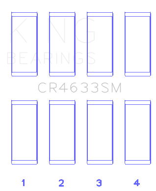 King 07-12 Mini Cooper N14B16C (Size +.5mm Undersize) Connecting Rod Bearing Set - CR4633SM0.5