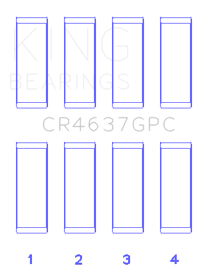 King Audi BYT/CDNC/CCZD/CPSA Coated Performance Connecting Rod Bearing Set - CR4637GPC