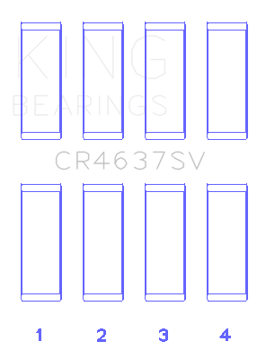 King Audi BYT/CDNC/CCZD/CPSA (Size 0.50) Connecting Rod Bearing Set - CR4637SV0.5