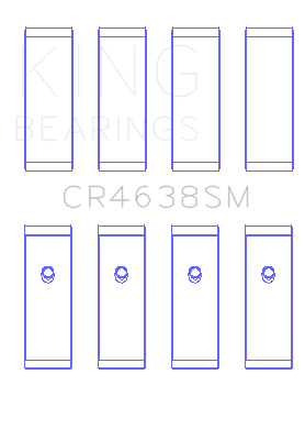 King Nissan MR18DE / MR20DE (Size 1.0 Oversized) Rod Bearing Set - CR4638SM1.0