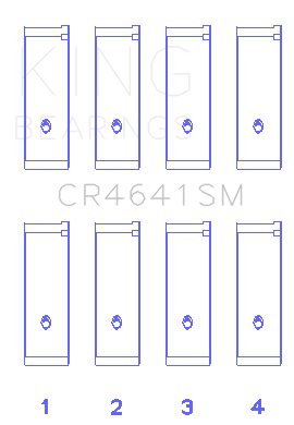 King Suzuki J24B (Size 1.0 Oversized) Rod Bearing Set - CR4641SM1.0