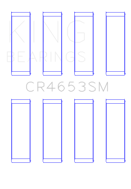 King Toyota 2AR-FE/ 2AR-FXE (Size 0.25) Connecting Rod Bearing Set - CR4653SM0.25