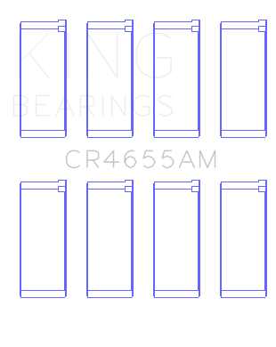 King Hyundai G4ED/ G4AE/ G4EK/ G4FK (Size 1.0) Connecting Rod Bearing Set - CR4655AM1.0