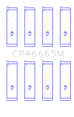 King Toyota 1TR-FE/ 2TR-FE (Size 0.75) Connecting Rod Bearing Set - CR4666SM0.75