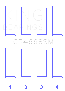 King Engine Bearings Hyundai G4Ke/G4Kc (Size +0.75mm) Connecting Rod Bearing Set - CR4668SM0.75