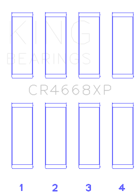 King Engine Bearings Hyundai G4Ke/G4Kc (Size STDX) Connecting Rod Bearing Set - CR4668XPSTDX