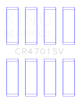 King Engine Bearings VW Czda Ea211 (Size +0.25mm) Connecting Rod Bearing Set - CR4701SV0.25