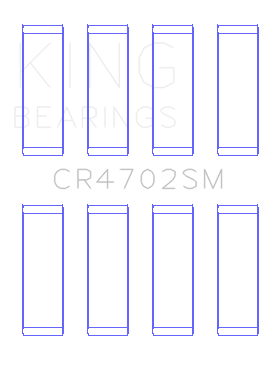 King Engine Bearings VW Cvna Ea211 (Size +0.25mm) Connecting Rod Bearing Set - CR4702SM0.25
