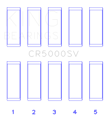King Audi CEPA/ CEPB (Size 0.25) Connecting Rod Bearing Set OE Replacment SP / SV - CR5000SV0.25
