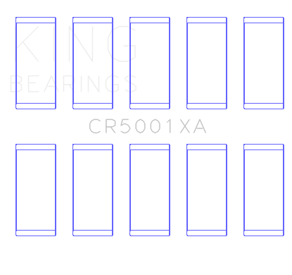 King Engine Bearings Ford Duratorq Safa/3.2 Tdci (Size +0.50mm) Connecting Rod Bearing Set - CR5001XA0.5