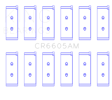 King Toyota 5ME/5MGE/7MGE/7MGTE (Size STD) Rod Bearing Set - CR6605AM