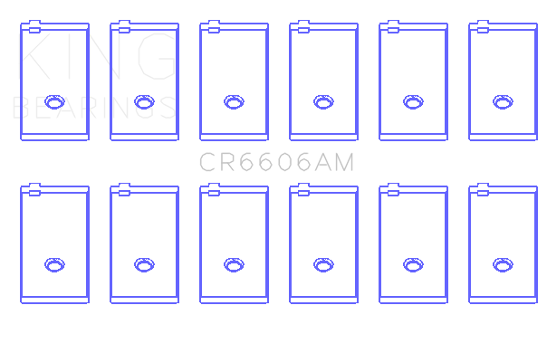 King Engine Bearings Toyota Land Cruiser (Size +0.25mm) Connecting Rod Bearing Set - CR6606AM0.25