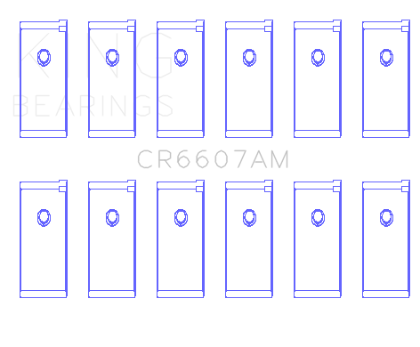 King Engine Bearings Datsun L28 (Size +0.50mm) Connecting Rod Bearing Set - CR6607AM0.5