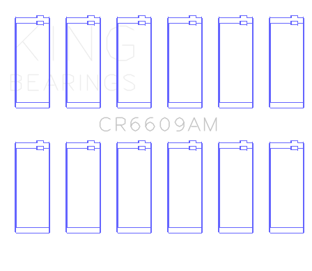 King Engine Bearings BMW M30/M32/B35 (Size +0.50mm) Connecting Rod Bearing Set - CR6609AM1.5