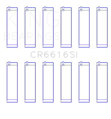 King Buick / Chevrolet V6 (STD Size) SI-Series Connecting Rod Bearings Set of 6 - CR6616SI