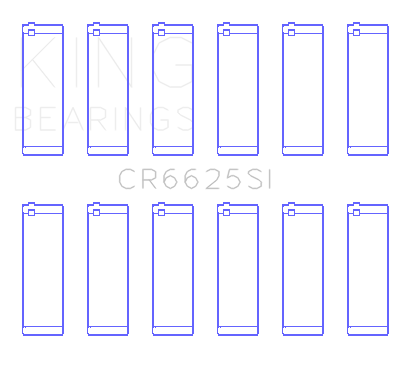 King Engine Bearings ChevrolET 262 (Size +0.50mm) Connecting Rod Bearing Set - CR6625SI1.5