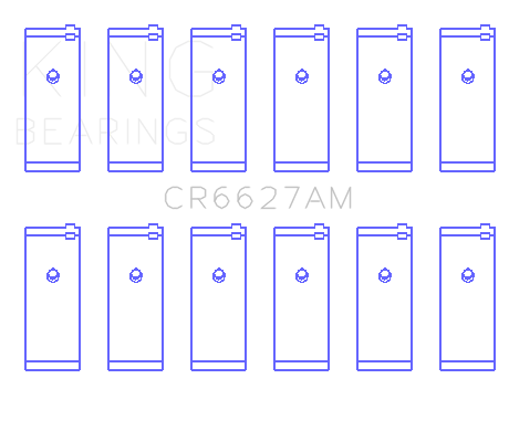 King Engine Bearings Datsun L24E (Size +0.25mm) Connecting Rod Bearing Set - CR6627AM0.25