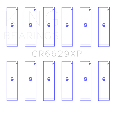 King Nissan TB48DE/TB45E/TB42 Set of 6 - CR6629XP