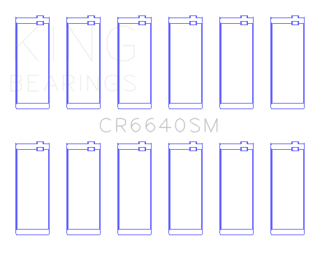 King Engine Bearings BMW M20/M60 (Size +0.75mm) Connecting Rod Bearing Set - CR6640SM0.75