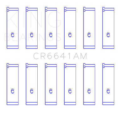 King Engine Bearings Toyota 3Vze (Size +0.25mm) Connecting Rod Bearing Set - CR6641AM0.25