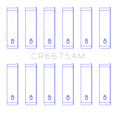 King Chrysler 3.3/3.6 V6 Rod Bearing Set (Size STD) - CR6675AM1.25