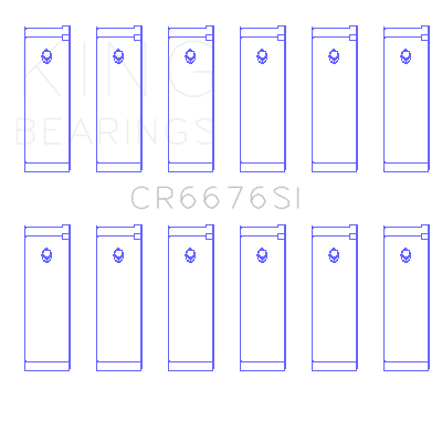 King Engine Bearings Nissan Rb30/Vg30 (Size +1.0mm) Connecting Rod Bearing Set - CR6676SI1.0