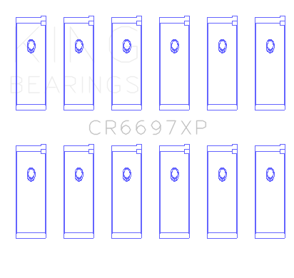King Nissan RB25/RB26 Performance Rod Bearing Set - Size STDX - CR6697XPSTDX