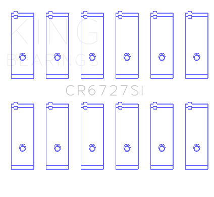 King Engine Bearings Toyota 1Fzfe 4477Cc (Size +0.50mm) Connecting Rod Bearing Set - CR6727SI0.5
