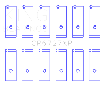 King Toyota 1FZFE 4477cc (Size STD) Performance Rod Bearing Set - CR6727XP