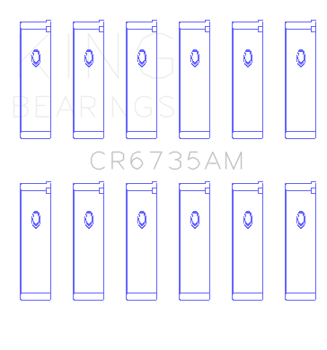 King Mitsubishi 6G74 3000GT/Dodge Stealth (Size 0.25) Performance Rod Bearing Set - CR6735AM0.25