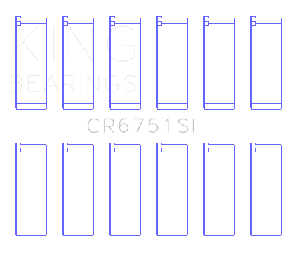 King 97-07 Ford 2.5L/2.9L/3.0L (Size STD) Rod Bearing Set - CR6751SI