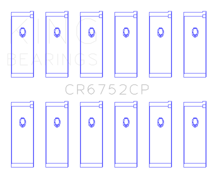 King Engine Bearings Nissan Vq20DE/Vq25Dd/Vq30DE/Dd/DET (Size +1.0mm) Connecting Rod Bearing Set - CR6752CP1.0