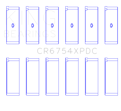 King Engine Bearings Toyota 2Jzge/2Jzgte/24V 3.0L (Size +.026mm) Connecting Rod Bearing Set - CR6754XPDC.026
