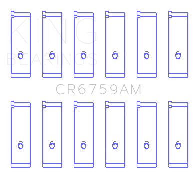 King Honda C32A / C35A Connecting Rod Bearing Set - CR6759AM